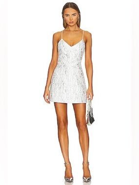 Alice + Olivia Tayla Intern Mini Dress White NWT Size 4 Sold Out